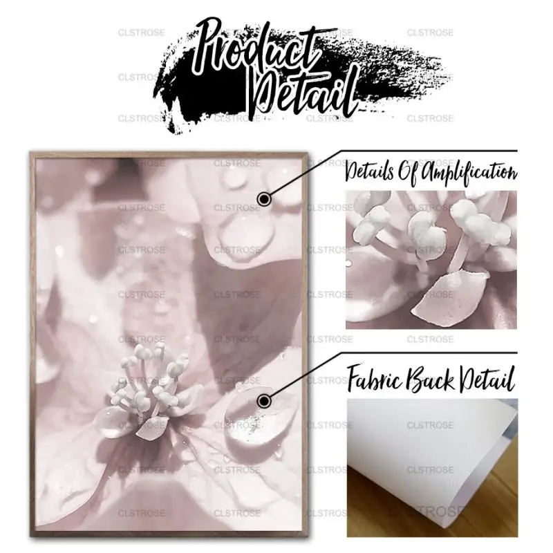 

Home Decoration Pink Lakeside Scenery Poster Home Wall Art Decoration Canvas Painting for Living Room Bedroom Waterproof Ink