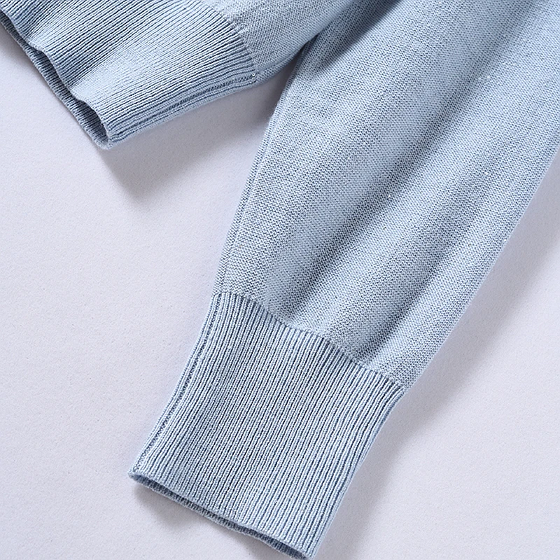 

Cardigan Women Elegant Design 100% Wool Knitted Sequins V Neck Raglan Long Sleeves Solid Casual Style Jacket New Fashion