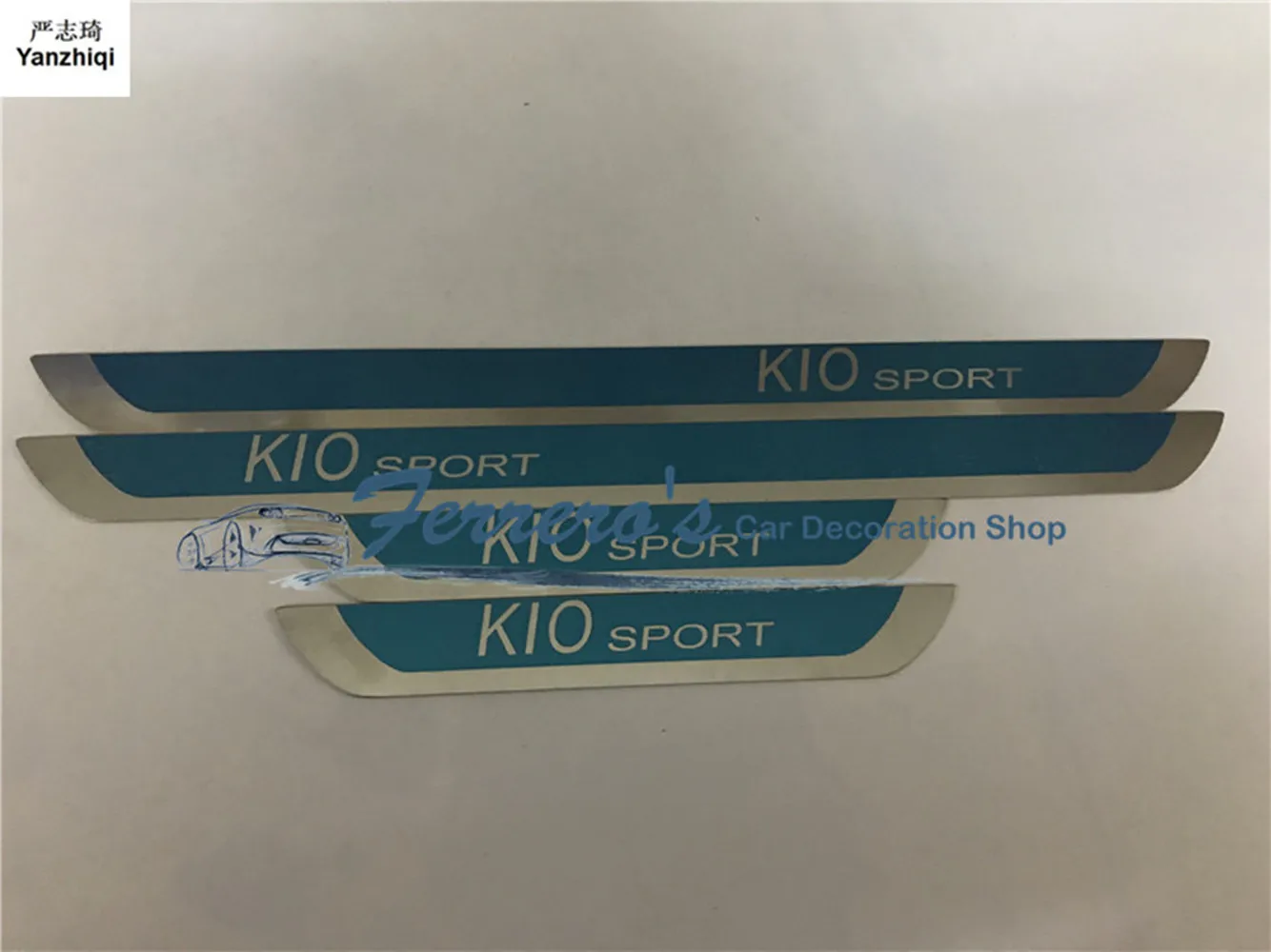 

Free shipping 4pcs/lot ultra-thin Stainless steel of Door Sill Scuff Plate for KIA K2 RIO 2010-2017 car accessories