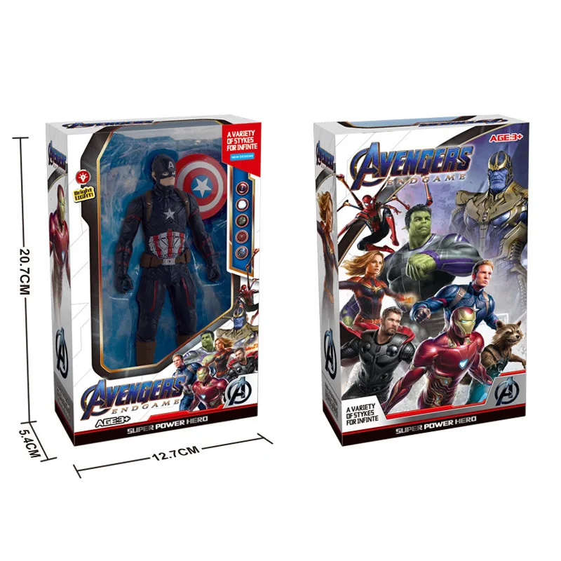 

17cm Disney Avengers Alliance Anime Figure Thanos Spider-man Hulk Iron Man Female Captain Action Figures Model Toy For Kids Gift