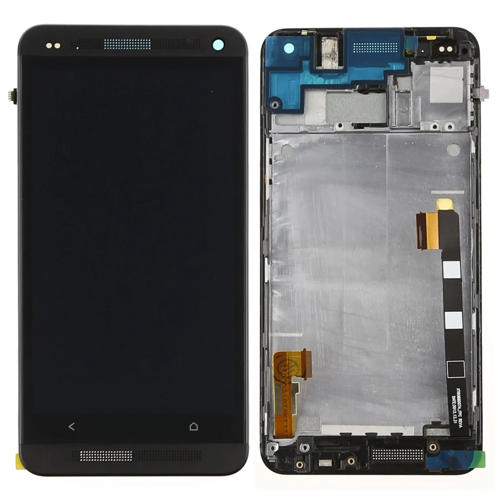 Black With Frame 4,7 '' дисплей для htc ONE M7 lcd сенсорный экран с рамкой для htc One M7 lcd дисплей 801e черный красный золотой синий серебристый - Цвет: Black With Frame