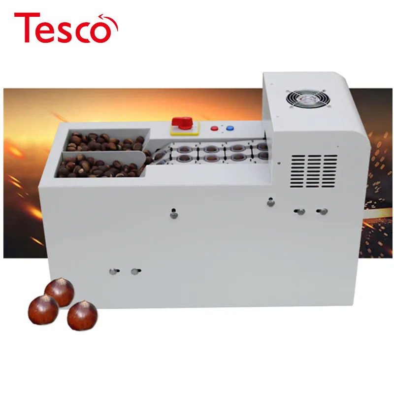 

Professional electric chestnut shell opening machine hazelnut slitting machines double chain link nuts cutting cutter
