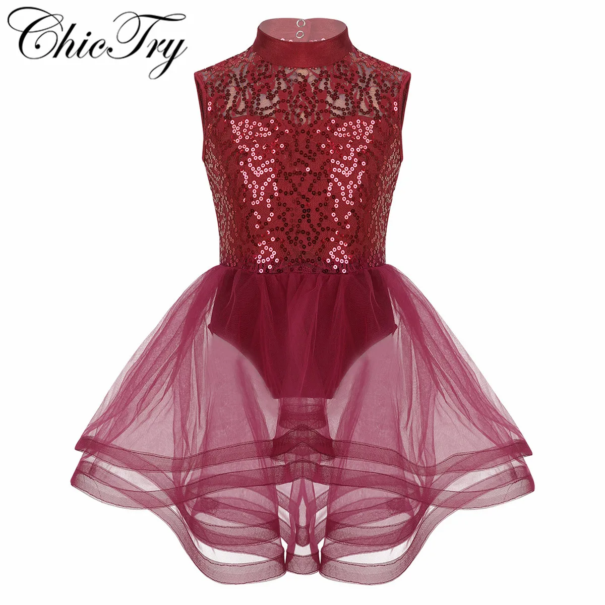 Платье с блестками для подростков детей и девочек вечерние фатиновая балетная