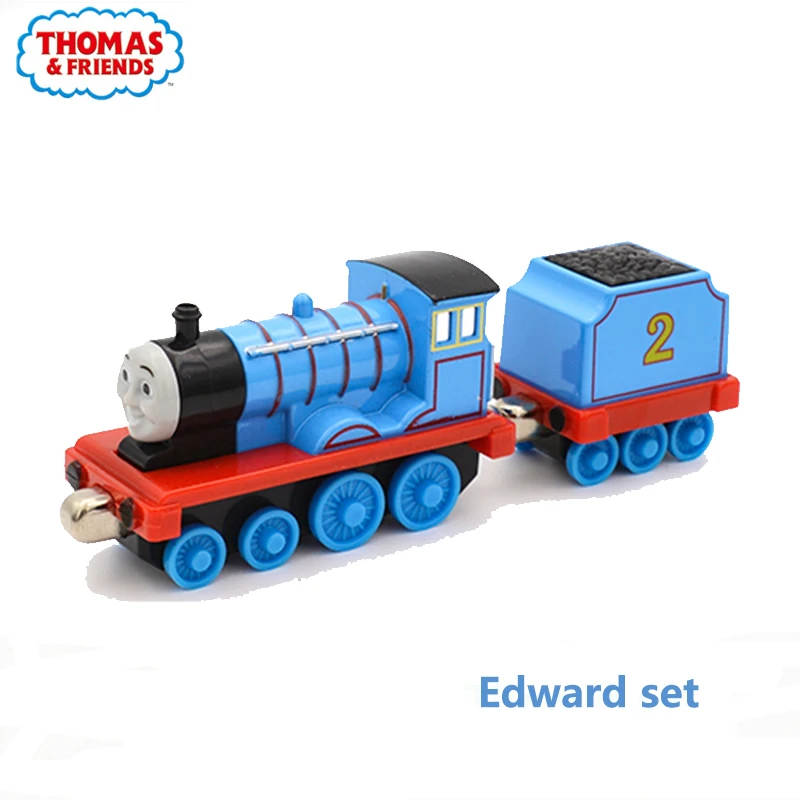 Edward set Genunie Томас и его друзья Trackmaster 1:43 картонная коробка сплав магнитный поезд ударопрочный высокое качество автомобиль детские игрушки подарок - Цвет: Edward set