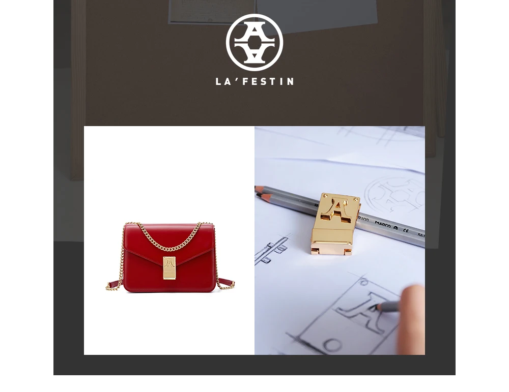 LAFESTIN оригинальные Брендовые женские сумки новые кожаные модные сумки через плечо дикая цепь сумка почтальон темперамент маленькая квадратная сумка