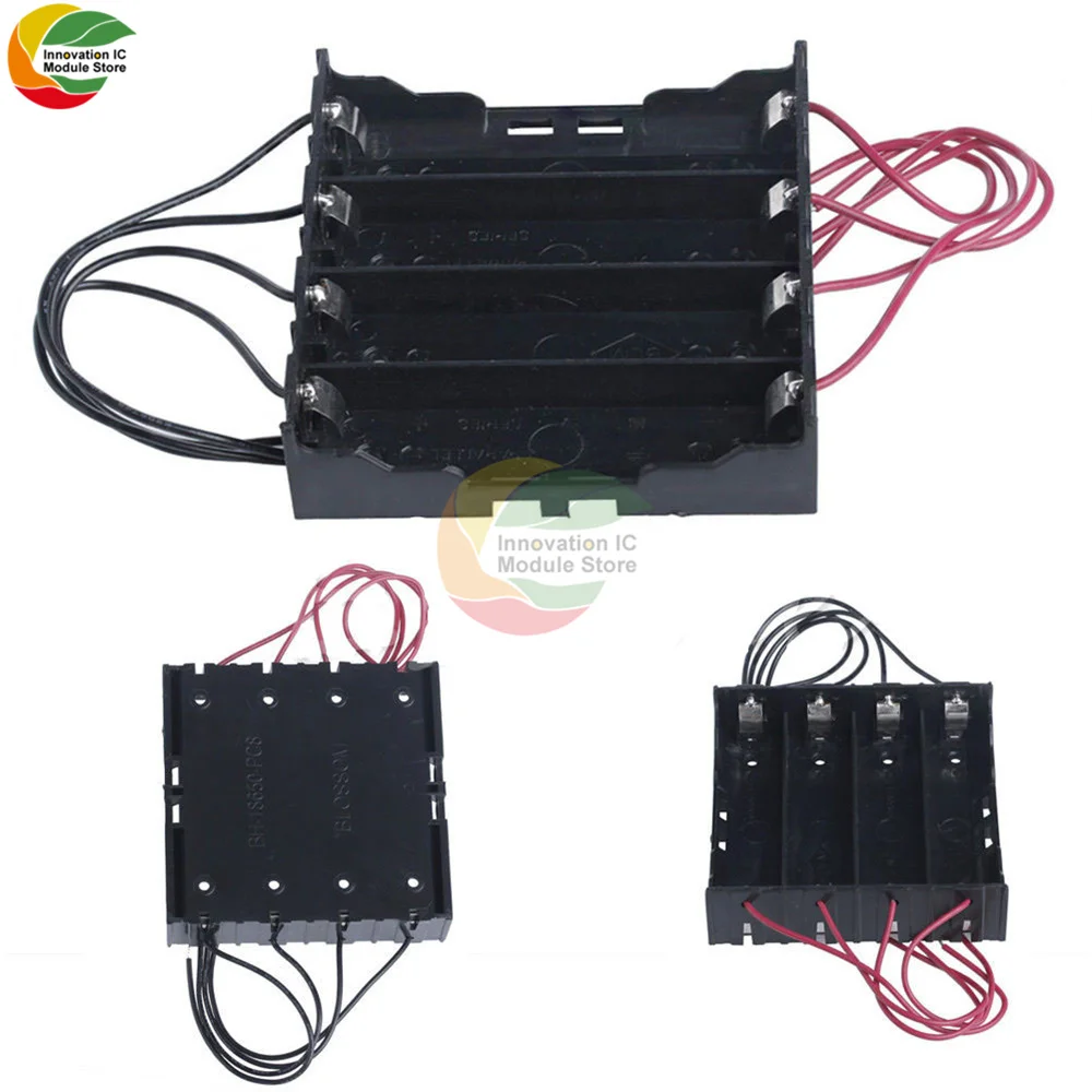 

4pcs 3.7V 18650 battery box holder battery box holder with wires, suitable for 4 x 3.7V 18650 batteries