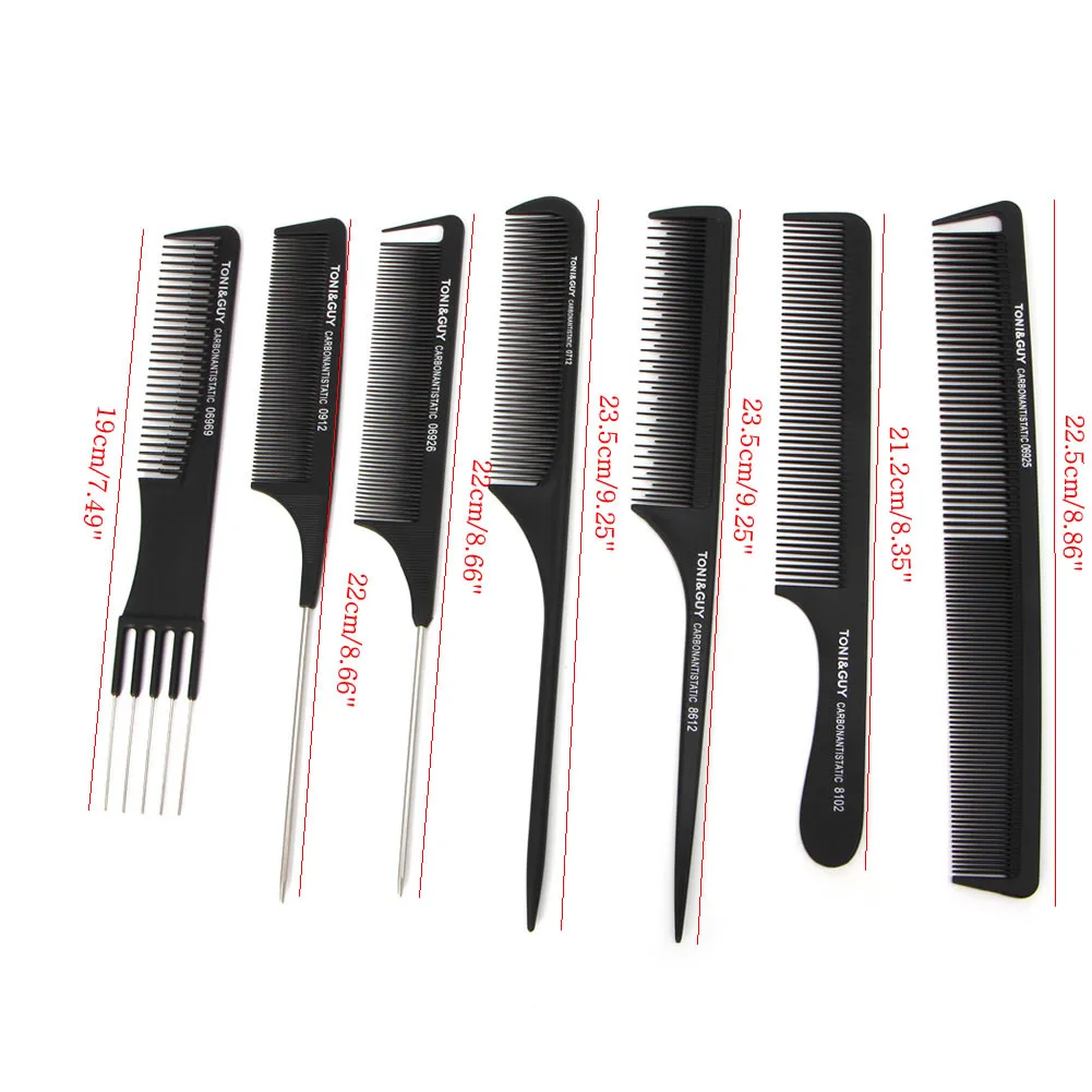 

Pro Black Fine-tooth Metal Pin Hairdressing Hair Style Rat Tail Comb Brush Hot
