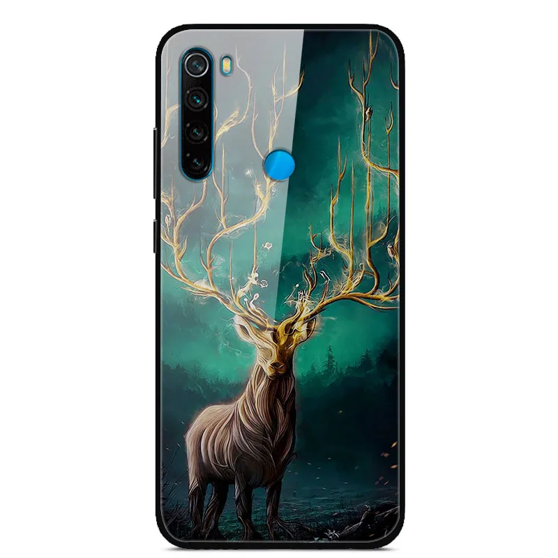 Для Xiaomi Redmi Note 8 чехол из закаленного стекла с печатным жестким чехлом для Xiaomi Redmi Note 8 Note8 чехол для Redmi Note 8 Pro Бампер - Цвет: 37