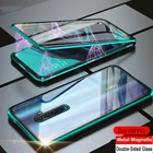 Магнитный металлический чехол для oppo Realme 6, 5 Pro, 6i, двухсторонний стеклянный противоударный чехол для Realme XT X2, 6, 5 Pro, 6i