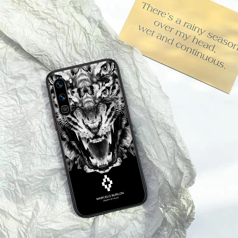 

Italian Brand Marcelo Burlone Phone Case For HUAWEI P 9 10 20 30 40 Lite smart Pro Z 2019 Nova 5T 6 7 i black Prime Soft Funda