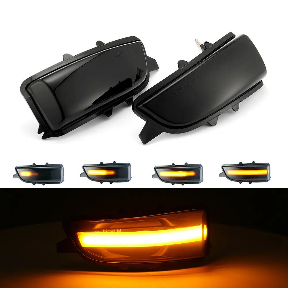 

Waterproof Side Mirror Sequential Lights Yellow 2pcs Accessory Replacement