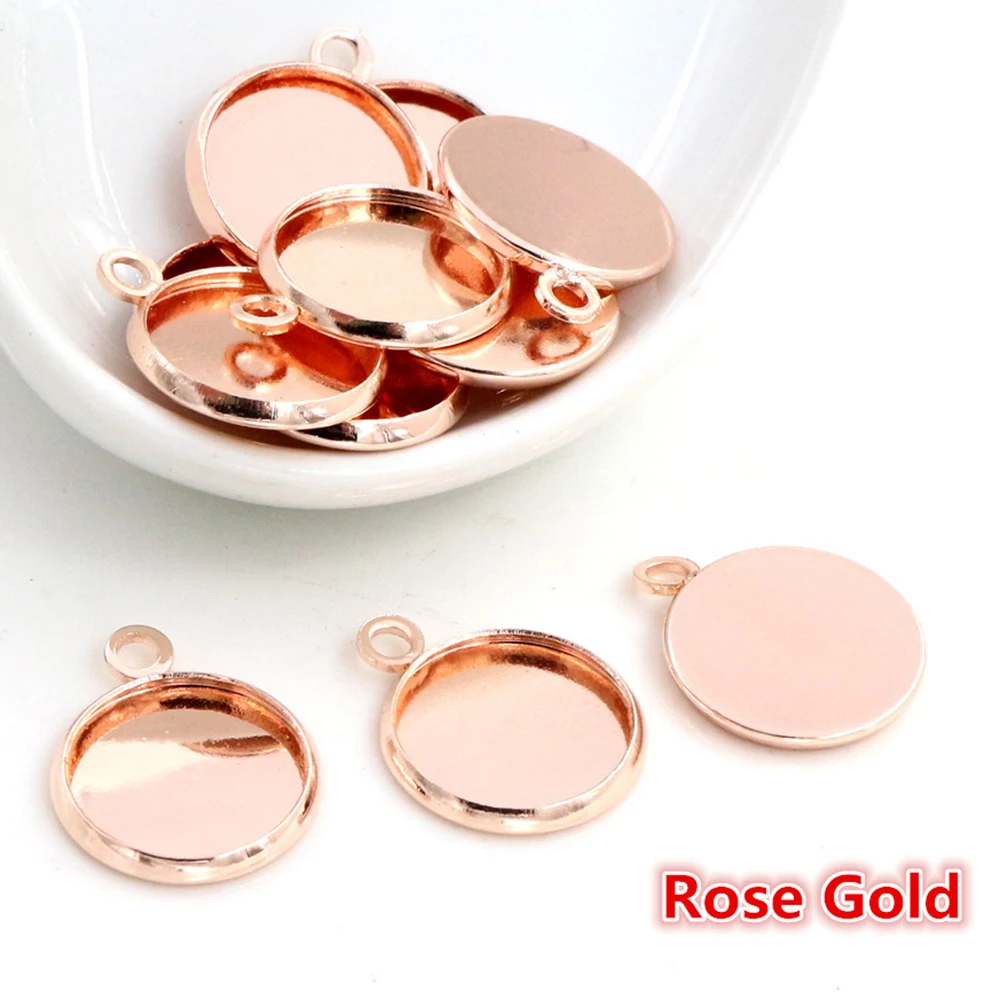 20 шт./лот подходит для 12 мм кабошонов родиевое покрытие кабошон основа пустой