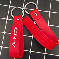 for honda crv 2018 2017 2019 2020 pu leather car keychain business gift leather keyrings car key strap waist wallet keychains