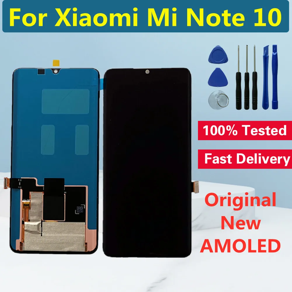 Оригинальный ЖК дисплей AMOLED для Xiaomi Mi Note 10 Pro с сенсорным дигитайзером CC9 сменный
