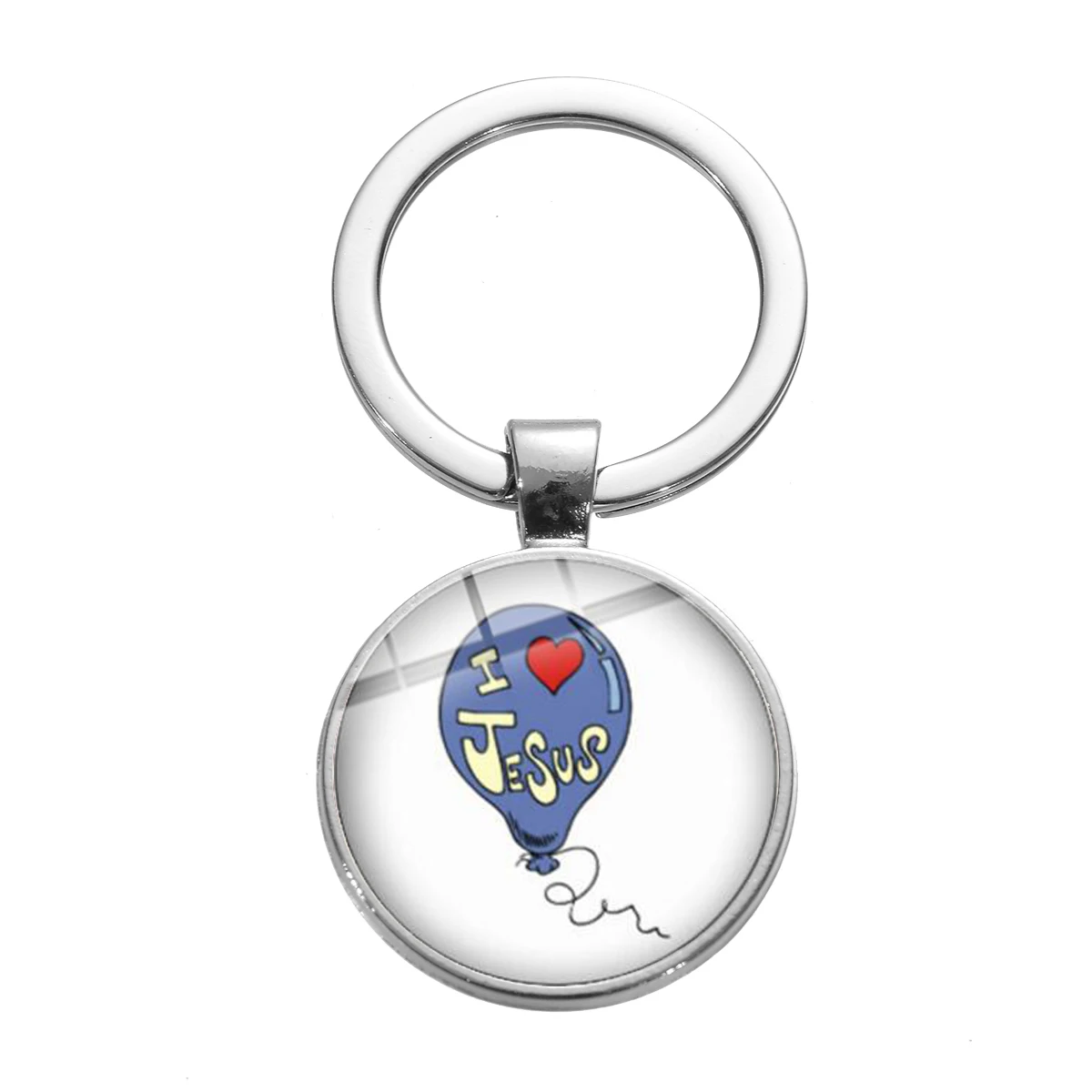 SONGDA рыба с крестом знак Иисуса Брелок-Шарм религиозный Ichthus I Love Jesus Cross Peace glass Photo Dome сувенир-брелок для ключей - Цвет: Style 6