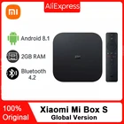 ТВ-приставка Xiaomi Mi Box S 4K Cortex-A53 четырехъядерный 64 бит Mali-450 1000Mbp Android 8,1 WiFi BT4.2 2 ГБ + 8 Гб HDMI-Совместимость
