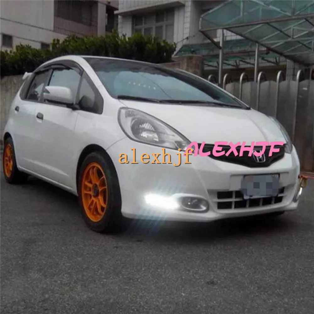 Июля King светодиодный Габаритные огни чехол для Honda Fit Джаз 2011 13 передний бампер DRL
