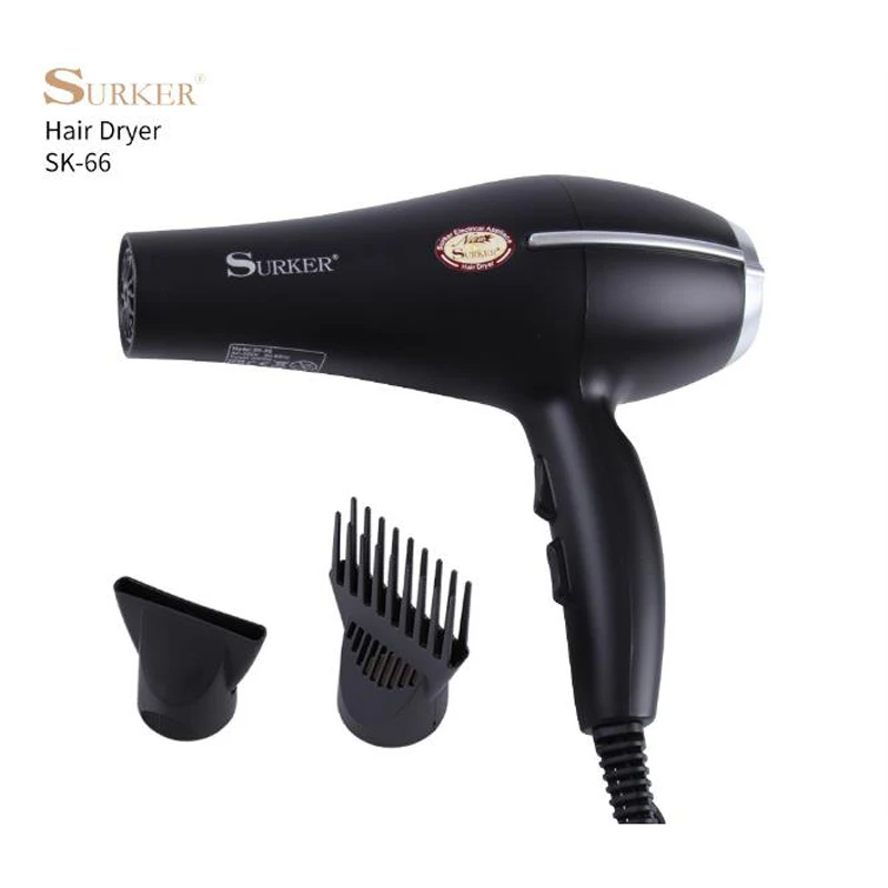 

Surker electric hair dryer SK-66 unfoldable handle 2000W power cold hot air constant temperature Blue light ion shaping nozzle