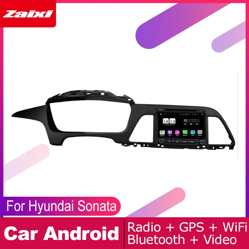 Автомобильный мультимедийный плеер ZaiXi android dvd gps для Hyundai Sonata LF 2015 ~ 2017 LHD навигация