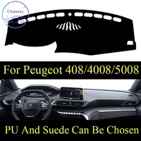 customize for peugeot 408 10 194008 12 13 17 195008 17 19 dashboard console cover pu leather suede protector sunshield pad