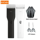 Enchen машинка для стрижки волос, электрическая машинка для стрижки волос, для Для мужчин может резать Медь провода USB быстрая зарядка Керамика Резак Триммер Парикмахерская tondeuse
