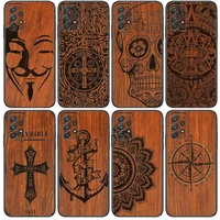 luxury wood texture pattern phone case hull for samsung galaxy a70 a50 a51 a71 a52 a40 a30 a31 a90 a20e 5g s black shell art cel