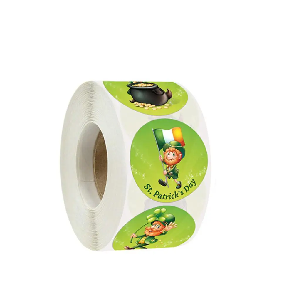 500Pcs Happy St.Patrick's Day Stickers DIY Candy Favors Gift Boxes Seal Labels Packaging Sticker Irish Festival Party Decor | Игрушки и