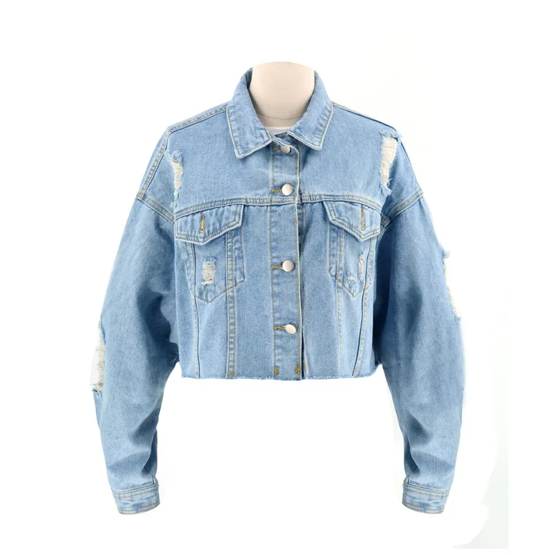 

Denim jacket women European and American short denim
