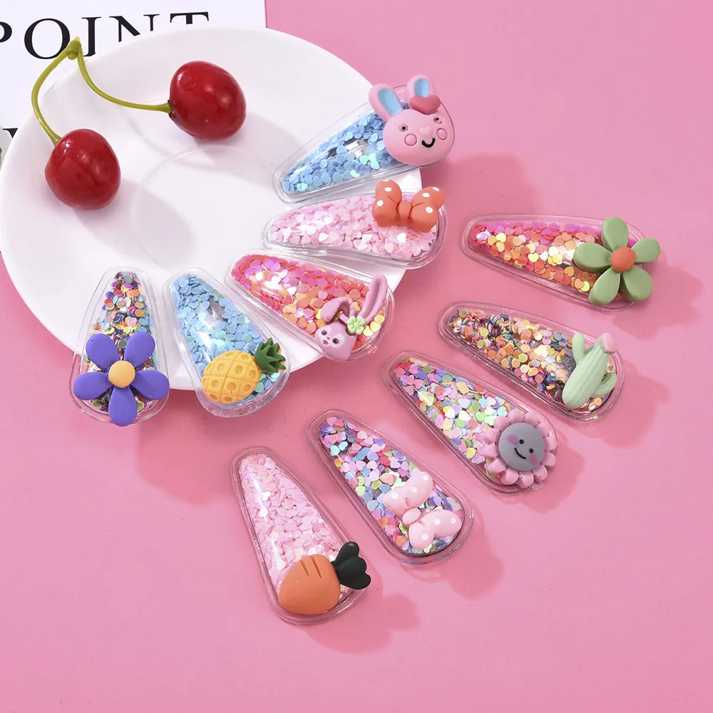 

10pcs Girls Cute Cartoon Animal Fruit Colorful Hairpin Children Sweet Hair Clip Barrettes Headband Kids Fashion Hair Accessories