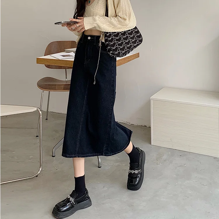 Облегающая Юбка-трапеция с завышенной талией Новинка весна-осень 2021 женская