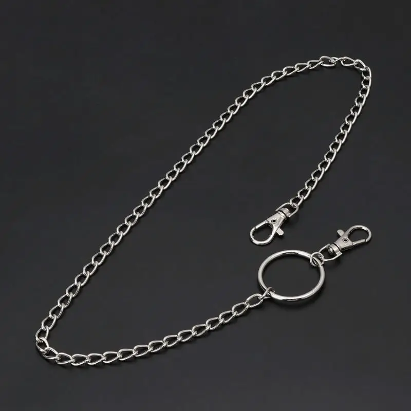 Длинный металлический кошелек с цепочкой и поводком для брюк джинсов кольцо