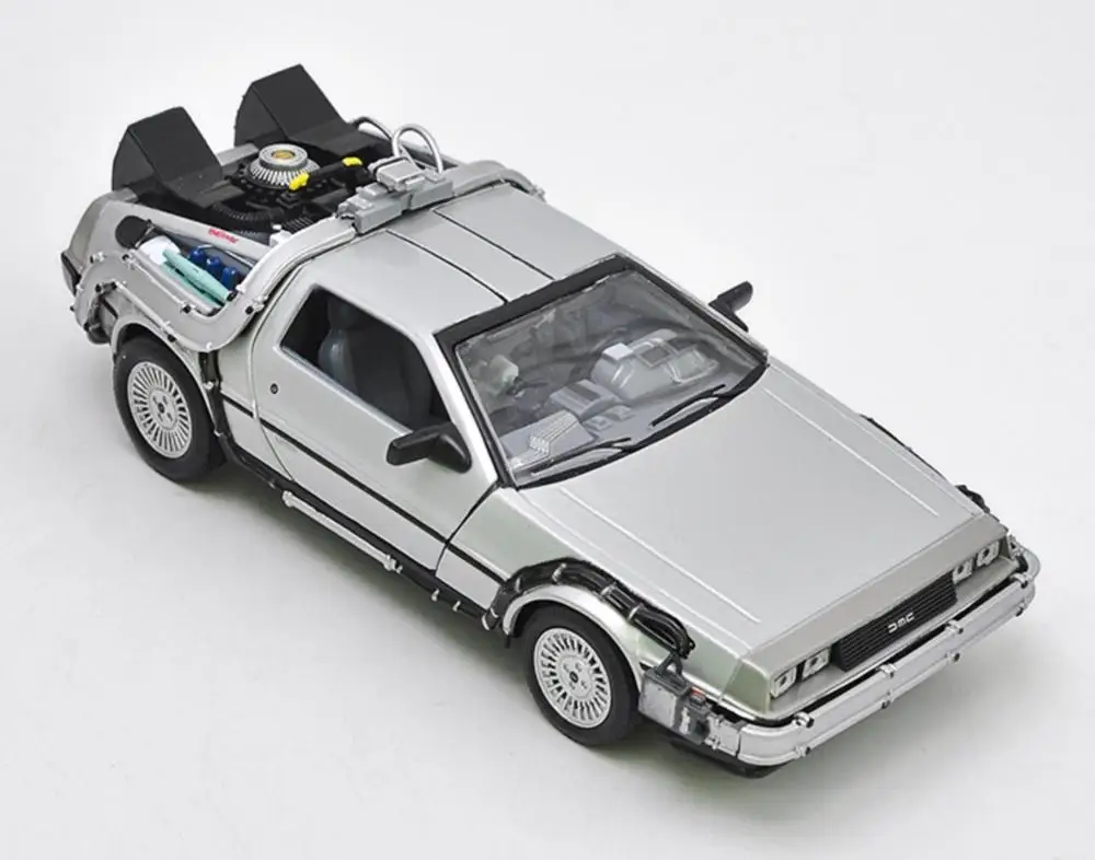 Welly 1/24 1:24 Back To The Future I DMC-12 Time Machine Car Diecast Display Model Toy For Kids Boys Girls | Игрушки и хобби