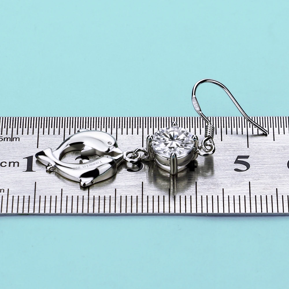 Женские серьги из серебра 925 пробы с фианитами|Серьги-подвески| |