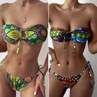 Новый комплект бикини Bandeaukini, сексуальный женский купальник, купальник, бюстгальтер, топ, танкини, купальный костюм, Пляжное регулируемое бикини