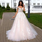 Женское свадебное платье It's yiiya, белое ТРАПЕЦИЕВИДНОЕ ПЛАТЬЕ с открытыми плечами и V-образным вырезом на лето 2021
