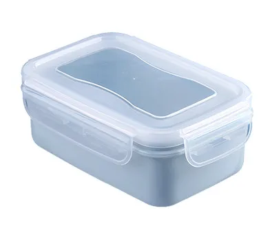 B blue Кухонный прозрачный пищевой герметичный холодильник, коробка для приготовления пищи, хранилище специй, контейнер для ланча, коробка для ланча WF829415 - Цвет: B blue