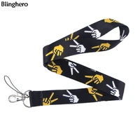 blinghero victory lanyard for keys phone cool id badge student card neck straps hang ropes fashion accessory for friends bh0290