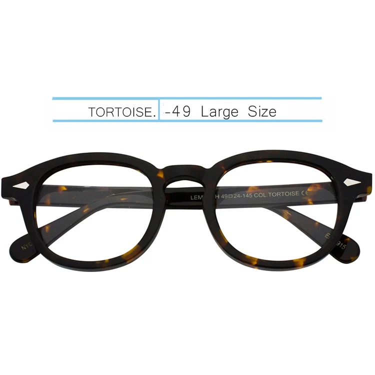 49-Tortoise IVSTA Jonny Depp, мужские очки, ручная работа, ацетат, оправа, поляризационные солнцезащитные очки, круглые, люксовый бренд, оптические, близорукость, рецепт, логотип - Цвет оправы: 49-Tortoise