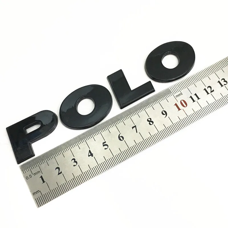 3D ABS POLO черные серебряные хромированные наклейки Стайлинг автомобиля буквы