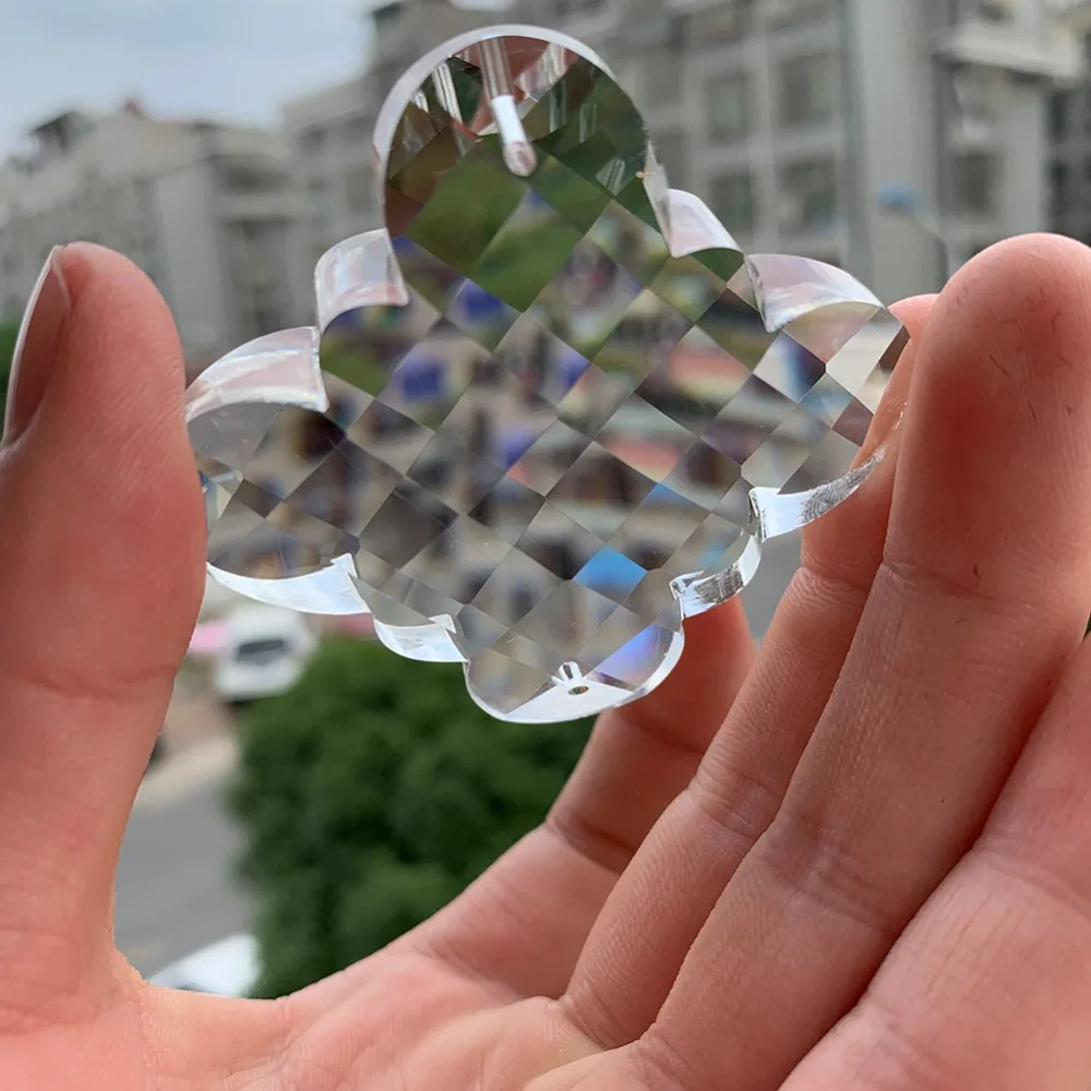 50 мм Suncatcher китайская Подвески с узором из узлов стеклянная прозрачная люстра