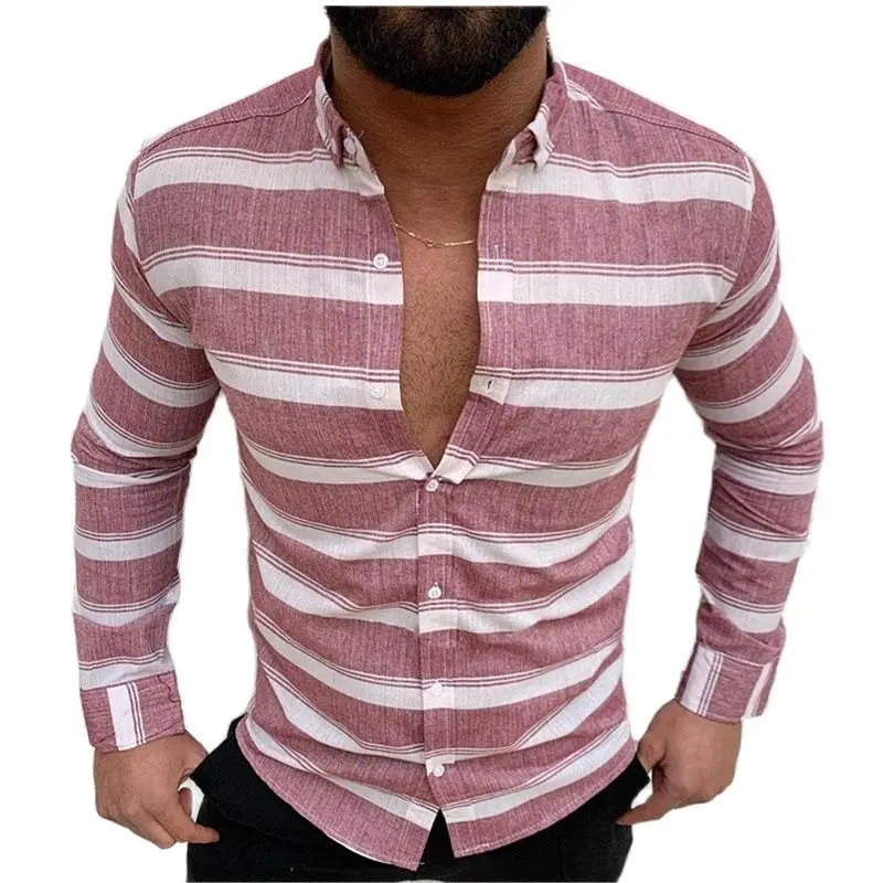 

2022 new Polo button long sleeve men's casual shirt
