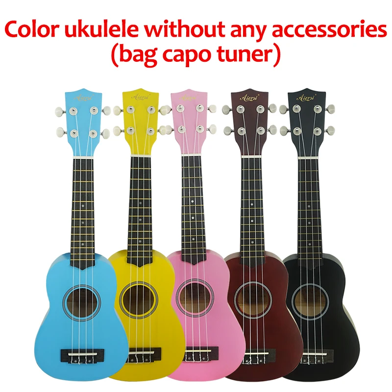 Укулеле Aiersi 21 дюйм сопрано ель красное дерево с гекконом дельфином ананасом в