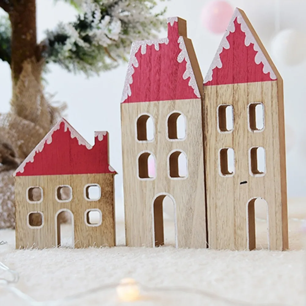 Маленький дом подвесной Декор деревянный Птичий Рождественский новогодний