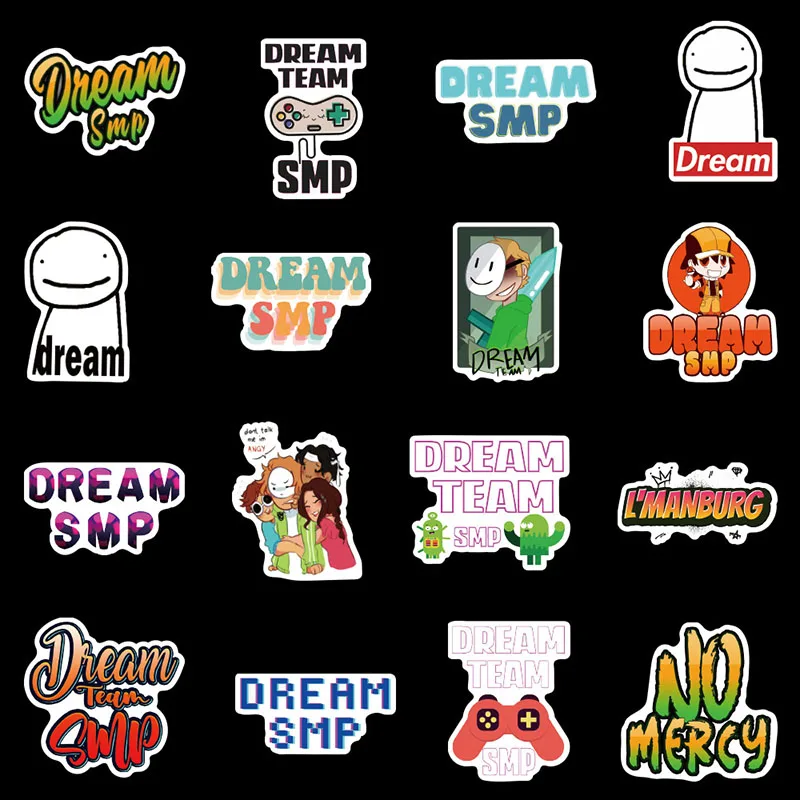 50Pcs Dream Smp Stickers Aesthetic Cartoon Anime Graffiti Suitcase Waterproof DIY | Игрушки и хобби
