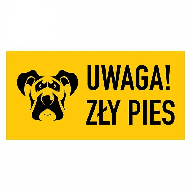 

Creative Uwaga Zly Pies Car Stickers Anime Motorcycle Refrigerator Anime Graphics Windows Waterproof Decal Car Accessories