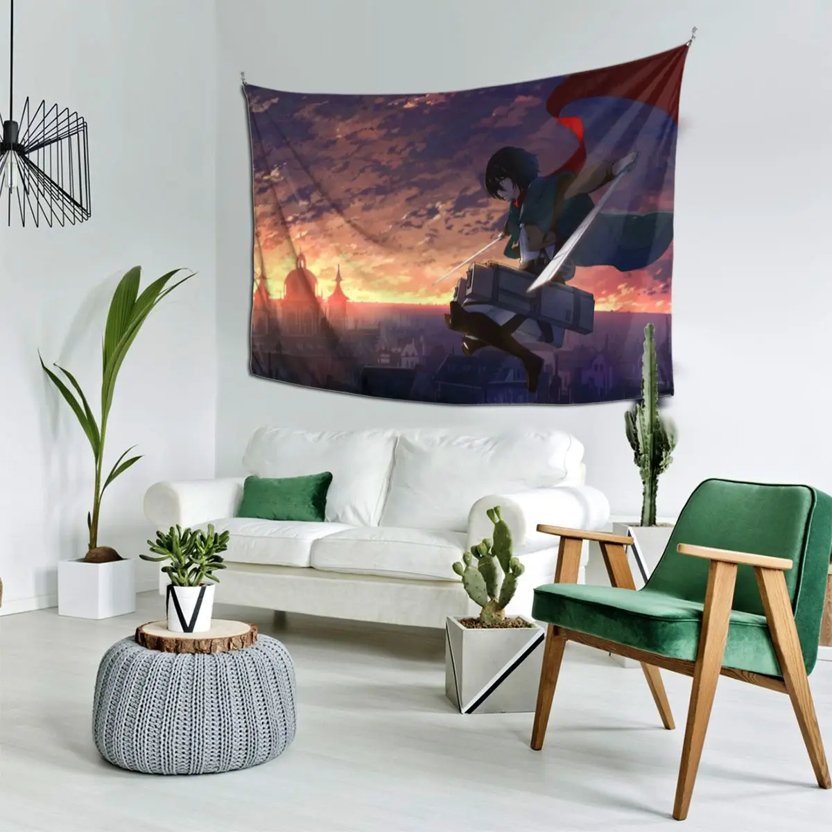 Mikasa домашний гобелен атака на Титанов СНК аниме фон подвесное одеяло настенное
