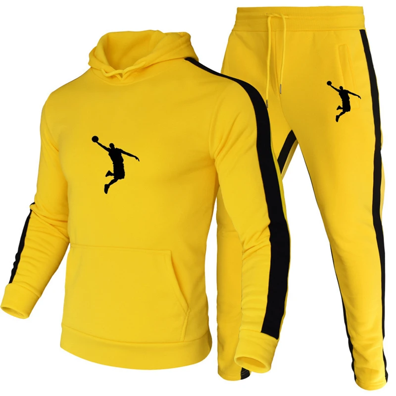 

Мужской Хлопковый спортивный костюм, спортивная одежда, толстовка, два костюма для бега, женский осенне-зимний бархатный повседневный кост...