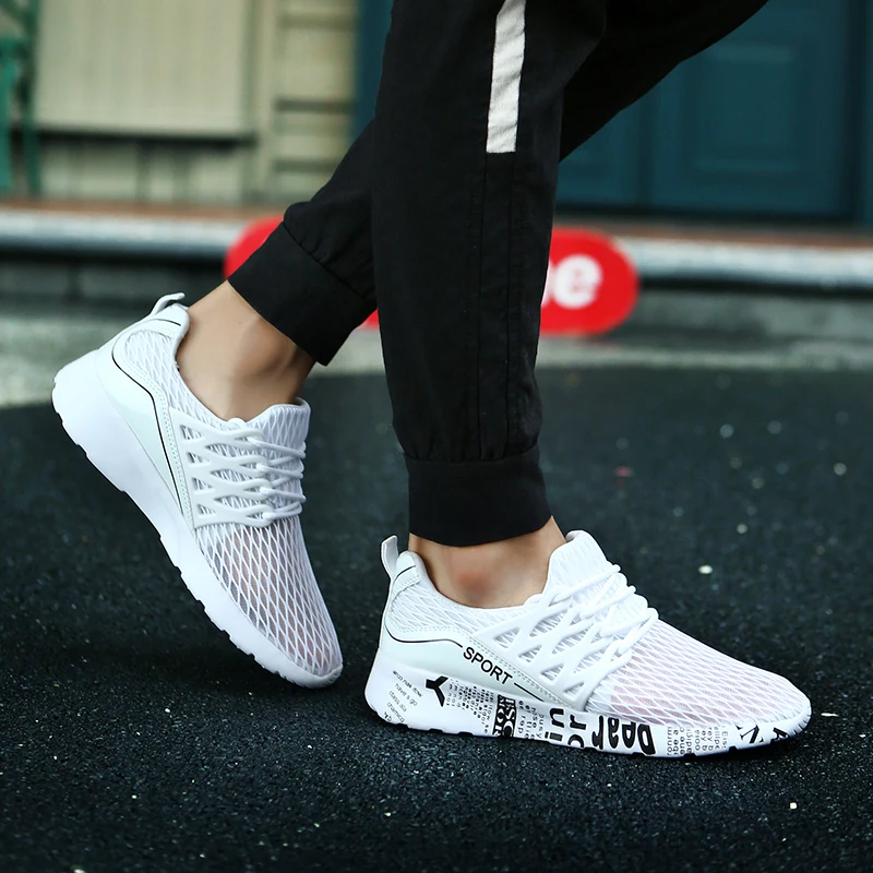 Мужские кроссовки сезон весна-осень-лето мужские Цвет Черный chaussure homme обувь из