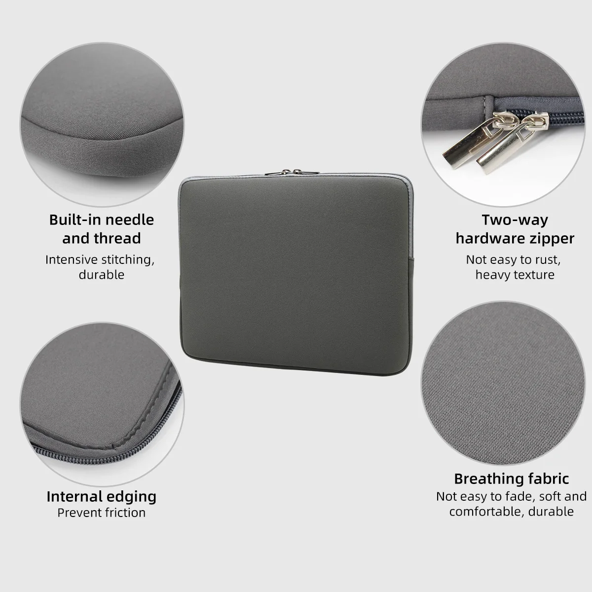 ANKNDO сумка для ноутбука Macbook Air 13 M1 чехол цвета хаки серый двойная молния 11 15 дюймов