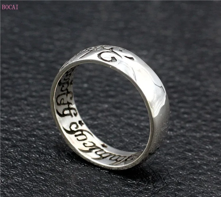 Кольцо King Ring S925 чистое серебро ручная реставрация пленка с надписью the lord ofe кольца модные указательный палец для мужчин и женщин